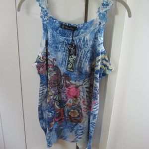 NWT Colorful Dong Sen Summer Tank with Bling